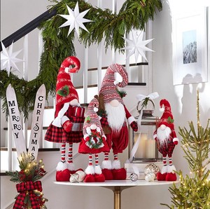 lot 189 image: Members Mark 4-Piece Plush Gnome Dcor Set