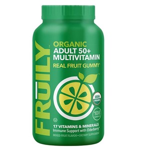 lot 242 image: NEW Fruily Organic Adult 50 Real Fruit Gummy Multivitamin (108 ct.)