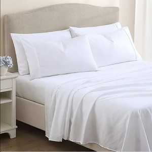 lot 245 image: NEW Martha Stewart Microfiber Sheet Set - White