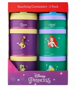 lot 256 image: NEW Whiskware Disney Princess Combo Snack Pack Lunch Set - Tiana and Ariel