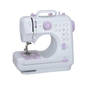 lot 265 image: Dartwood Portable and Multifunctional Household Sewing Machine with 10 Stitching Modes, Battery Powered or AC Outlet Powered (Batteries Not Included)