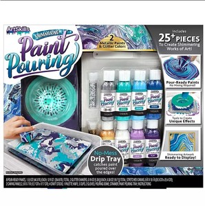 lot 260 image: NEW ArtSkills Acrylic Paint Pouring Art Activity Kit, Metallic