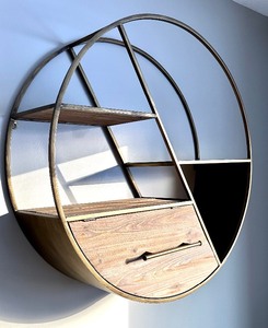 lot 1 image: Elegant and Stylish Circular Wall Shelf