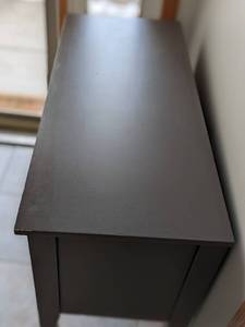 lot 46 image: Dark Grey Wood Console Table