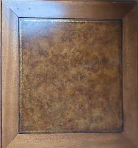 lot 52 image: Faux Leather Top Side Table