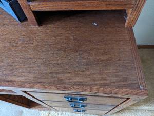 lot 55 image: Mission Style Office Desk