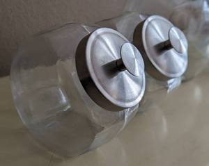 lot 60 image: Glass Canisters