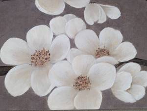 lot 63 image: Beautiful Large Floral Canvas Print