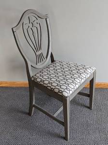 lot 71 image: Elegant Grey Side Chair