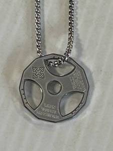 lot 4 image: Weight Lifting Plate Necklace