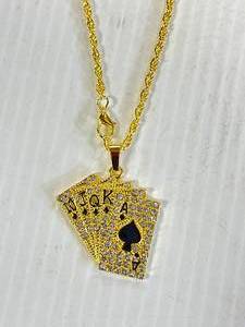 lot 16 image: Royal Flush Poker Necklace