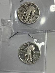 lot 28 image: Lot of 2 Liberty Standing Quarters