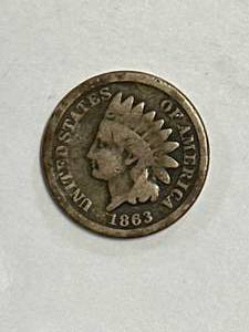 lot 50 image: 1863 Indian Head Penny