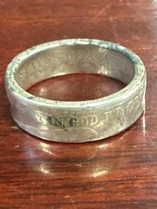 lot 63 image: 1909 Half Dollar Ring Size 11