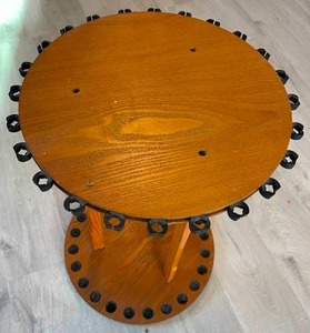 lot 85 image: Wooden Fishing Rod Stand Fitting 24 Rods and Reels