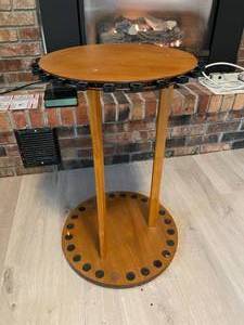lot 96 image: Wooden Fishing Pole Rack for 24 Rods and Reels