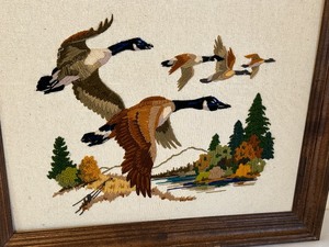 lot 113 image: Vintage Wildlife Needlepoint