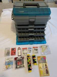 lot 128 image: Large 4 Drawer Plano Guide Service Tackle Box with Tackle