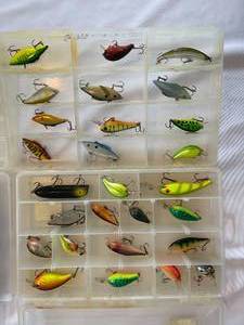 lot 154 image: Large Fishing Lure Lot in Plastic Storage