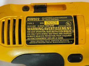 lot 159 image: Dewalt Rechargeable Drill Model DW972
