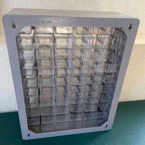 lot 171 image: 60 Drawer Hardware Organizer Wall Mount Storage Unit