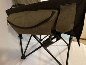 lot 180 image: Folding Fishing Chair with Rod Rack and Tackle Compartments