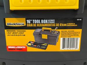 lot 197 image: Workforce 16 Inch Tool Box model 625-768 with Tools