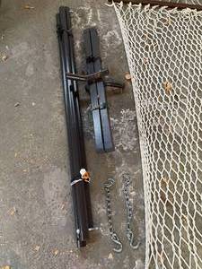 lot 212 image: Rope Hammock With Metal Stand
