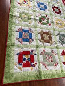 lot 228 image: Handmade Floral Quilt
