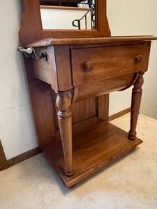 lot 246 image: Mirrored Single Drawer Hall Tree
