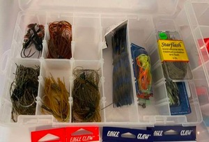 lot 256 image: Fishing Tackle with Plastic Storage
