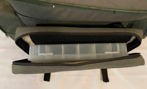 lot 258 image: World Gear Canvas Tackle Box with Plastic Tackle Storage