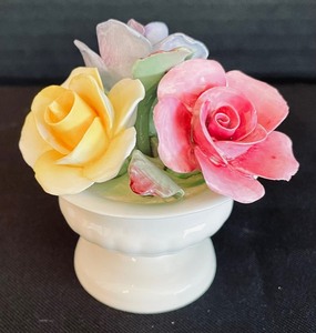 lot 24 image: Two Aynsley Hand Molded and Hand Painted Bone China Figurines