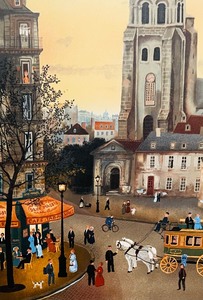 lot 96 image: Greenwich, Connecticut Framed Print by Michael Delacroix