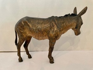 lot 80 image: Vintage Detailed Metal Donkey Sculpture