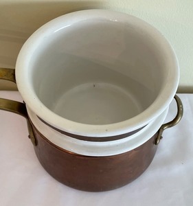 lot 123 image: Vintage Copper Double Boiler