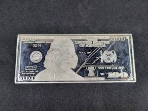 4oz .999 Fine Silver $100 Bill