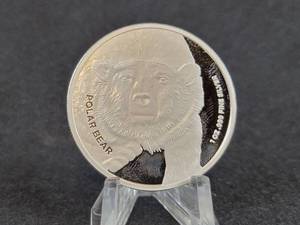 1oz .999 Fine Silver San Diego Zoo Polar Bear Round