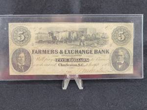1853 Farmers & Exchange Bank Bill - Charleston SC
