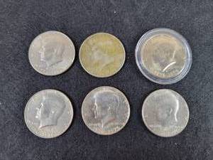 (6) Bi-Centennial Kennedy Half Dollars