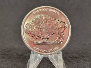 1oz .999 Fine Silver Buffalo Round