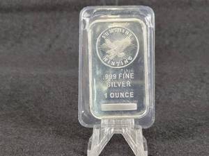 1oz .999 Fine Silver Bar - Sunshine Minting