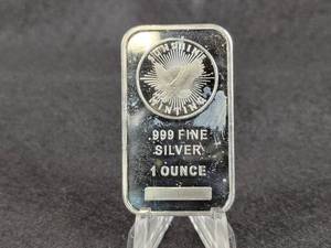 1oz .999 Fine Silver Bar - Sunshine Minting