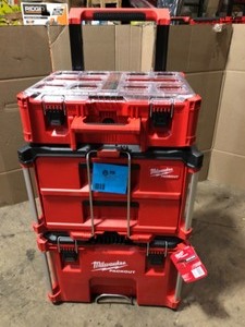 Milwaukee PACKOUT 22 in. 2-Drawer Tool Box with Metal Reinforced Corners, Packout Box, Hardware Box, Review all pictures, Customer return