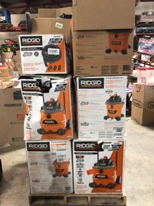 Mix Lot of assorted Ridgid Power Shop Vacs, Various Models and Conditions, Review all pictures