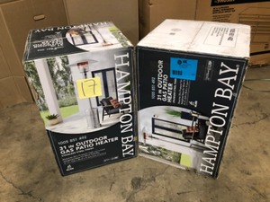Hampton Bay 48000 BTU Stainless Steel Patio Heater, Lot of 2, Review all pictures, Open Box