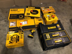 Mix Lot of Dewalt StarterChargers, Storage Box, Hardware tools, Customer returns, Review all pictures