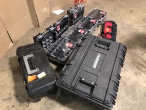 Mix Lot of Husky Storage Boxes, Racks, Customer return, review all pictures