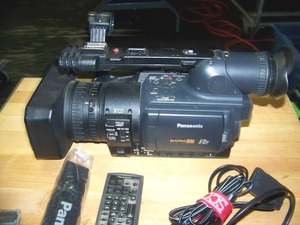 lot 46 image: Panasonic 3CCD DVCPRO HD P2 1080i High Definition Camcorder with Remote Control and  AC Adapter  Charger