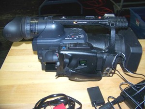 lot 48 image: Panasonic 3CCD DVCPRO HD P2 1080i High Definition Camcorder with Remote Control and  AC Adapter  Charger